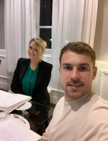 Colleen Rowland with her husband Aaron Ramsey on date night.